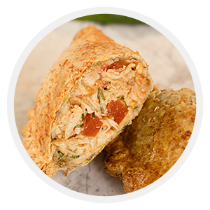 Pollo con masa integral